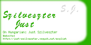 szilveszter just business card